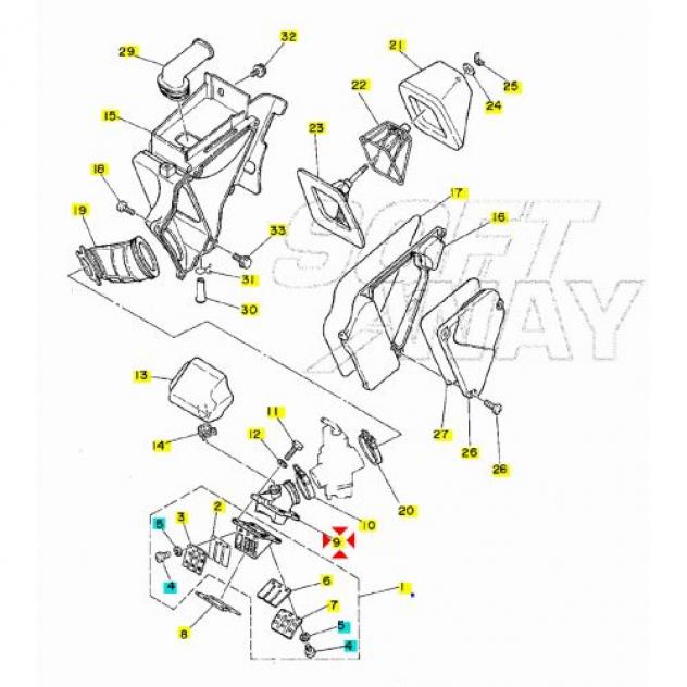 Collettore aspirazione Yamaha DT 125 3ET135650100 - Foto 6