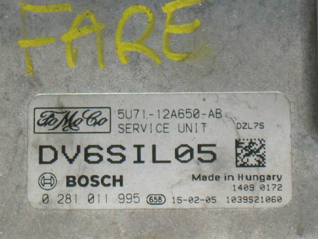 0281011995 ECU CENTRALINA FOCUS 1.6 DV6SIL05 0281011995 5U71-12A650-AB - Foto 2