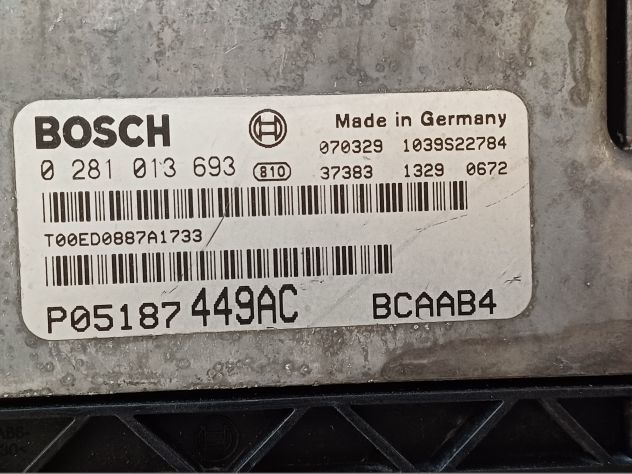 CALIBER CENTRALINA MOTORE DODGE CALIBER 2.0 CRD, CODICE B0SCH : 0281013693 Ce - Foto 4