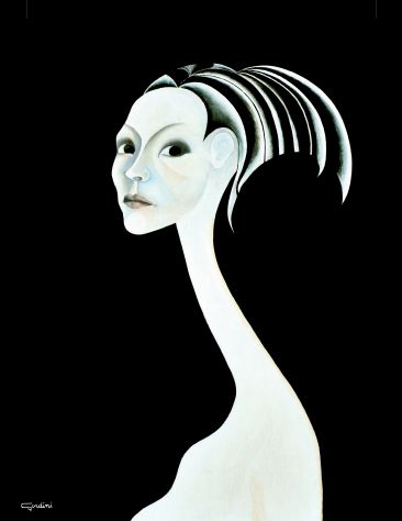 Dipinto ad olio "Arianna" di Gordini Vittorio 50x65 olio su compensato