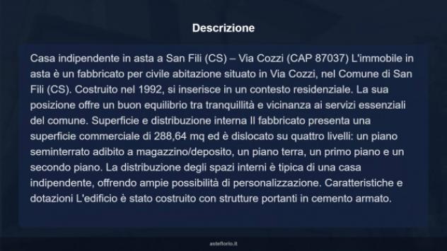 Immobile in asta di 288 m² in vendita a San Fili - Foto 12