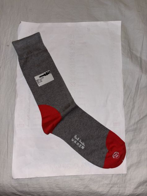 1 PAIO DI CALZE NUOVE,MAI USATE,DA UOMO,FIRMATE ORIGINALI”PAUL SMITH”IN COTONE - Foto 5