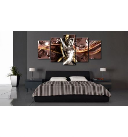 Quadro Innamorati Dorati 100x50 E 200x100 ARREDALACASA - Foto 2