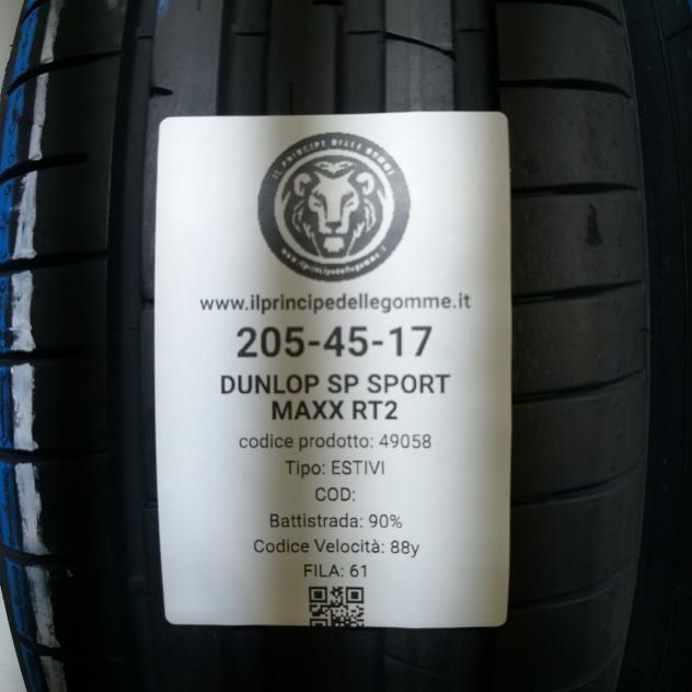 2 GOMME 205 45 17 DUNLOP A49058 - Foto 2