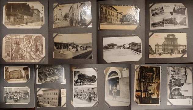 Antico album epoca ‘900 contenente 55 cartoline da collezione della Toscana. - Foto 9