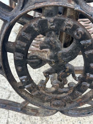 Antique Vintage 1930 Metal Sewing Table – Original - Foto 8