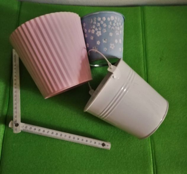 Tris vasi e secchielli decorativi - Foto 2
