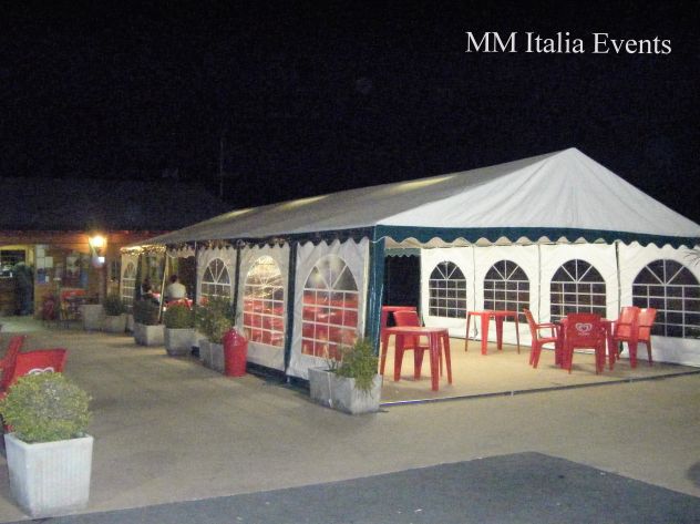 MM Italia Linea Mara Tendoni,Gazebo 6 x 10  Pvc Ignifugo uso Pubblico - Foto 6