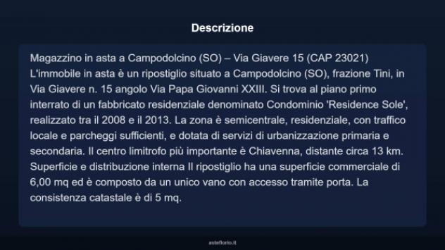 Immobile in asta di 6 m² in vendita a Campodolcino - Foto 4