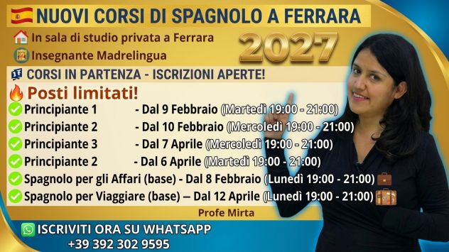 ✨🚀¡Vamos! IMPARA LO SPAGNOLO CON UN'INSEGNANTE MADRELINGUA A FERRARA!