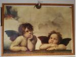 Quadro angeli con cornice dimensione  75 x 110 cm