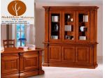 Mobili Classici Libreria 3porte legno 3porte vetrina arte povera cod 11422/11423