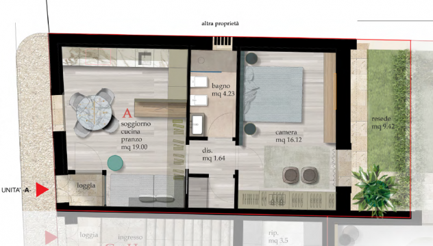Appartamento in vendita a Cascina 55 mq Rif: 1271159