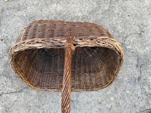 Cesto in Vimini Vintage Robusto e Artigianale Perfetto per Arredo o Uso Quotidia - Foto 10