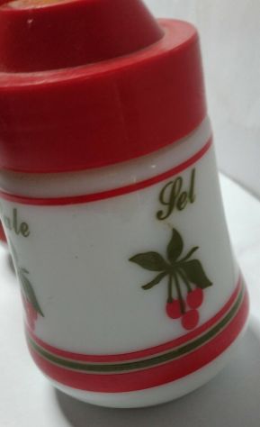 PORTASALE E ZUCCHERIERE VINTAGE ANNI 60 IN VETRO INFRANGIBILE - Foto 6