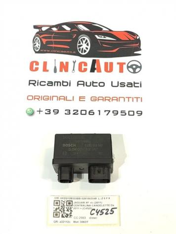 CENTRALINA CANDELETTE JAGUAR XF Serie 9X2Q12B533BB 0281003048 306DT diesel 2993 (1115)