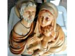Sacra Famiglia e bambino anni 40-50 icona in gesso Arte Sacra