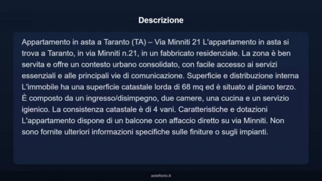 Immobile in asta di 68 m² in vendita a Taranto - Foto 3