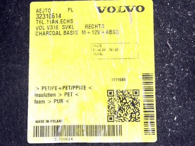 32310614 RIVESTIMENTO POSTERIORE INTERNO BABAGLIAIO LATO DESTRO VOLVO XC40 1.5 B 95KW 5P AUT (2022) RICAMBIO USATO - Foto 3