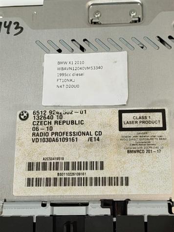 AUTORADIO BMW X1 Serie (E84) 6512 9242502 N47D20C (0915) - Foto 5