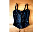 CORSETTO BUSTINO STECCATO CON LACCI, PIZZO, RASO **NUOVO**