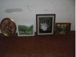 Quadri a olio stock lotto di quattro.