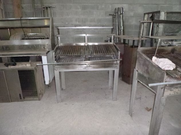 GRIGLIA A CARBONE IN ACCAIO INOX PROFESSIONALE - Foto 3