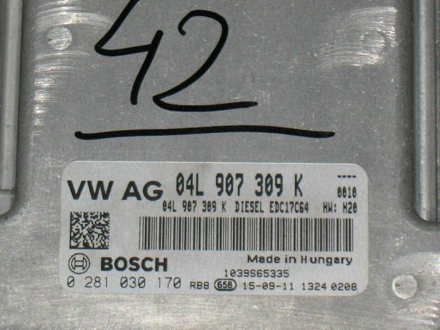 0281030170 ECU AUDI Q3 SEAT 2.0 0281030170 0 281 030 170 04L907309K EDC17C64 - Foto 2