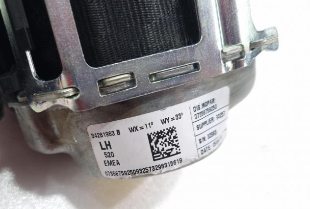 CINTURA DI SICUREZZA POSTERIORE SX CON PRETENSIONATORE JEEP Renegade Serie 07356759250 (1418) - Foto 5