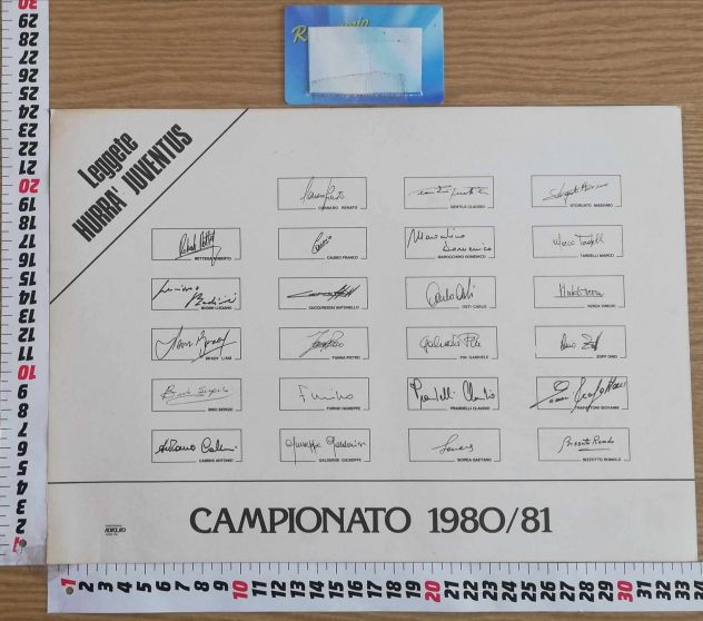 Foto cartolina (postcard) formazione Juventus 1980/81 - Foto 2