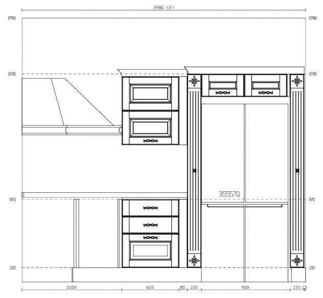 Cucina Febal Opera in legno massello con elettrodomestici - Foto 3