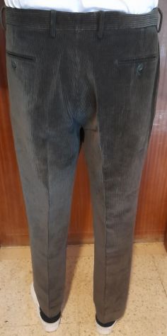 pantaloni in velluto rigato verde scuro  menchetti tg 58 - Foto 7