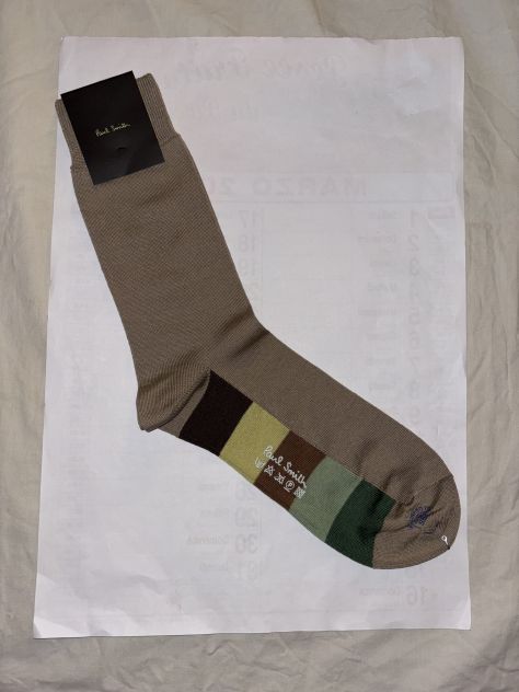 CALZE NUOVE CON CARTELLINO FIRMATE ORIGINALI”PAUL SMITH”MADE IN ITALY IN COTONE - Foto 3