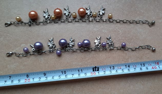 BRACCIALETTI CON CIONDOLI PENDENTI 2 pz. - Foto 8