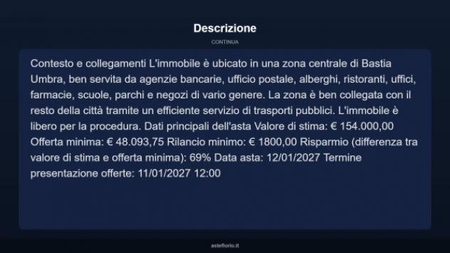 Immobile in asta di 133 m² con più di 5 locali e box auto in vendita a Bastia Umbra - Foto 12