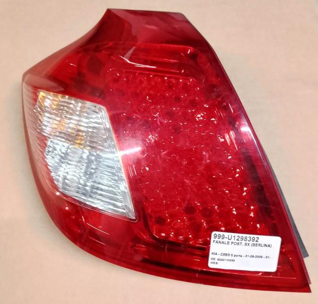 FANALE POST. SX (BERLINA) 999-U1298392 Parti elettriche  Fanaleria  Fanali  Fanale post. sx. KIA - CEED 5 porte - 01-09-2009 - 01-04-2012