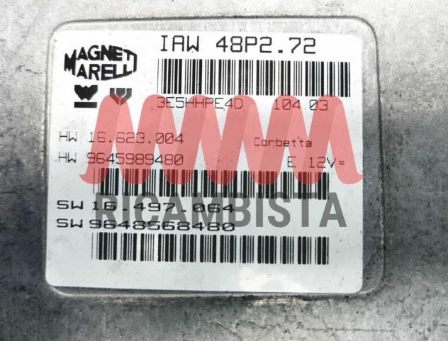9645989480 IAW48P2.7A Peugeot 206 1.1 centralina motore Magneti Marelli - Foto 2
