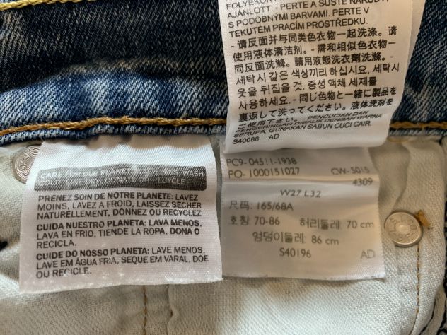 Jeans Levi’s 511 W27 L32 - Foto 8