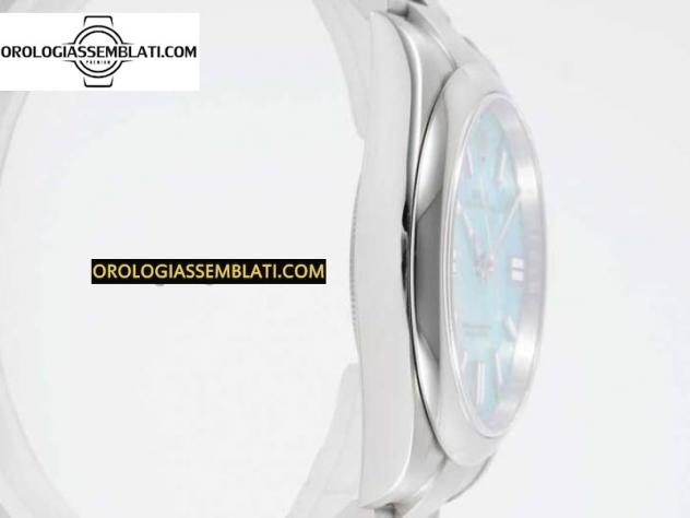 Replica Rolex OYSTER PERPETUAL 41MM 124300 1:1 BEST EDITION IN ACCIAIO 904L QUADRANTE BLU TIFFANY SU BRACCIALE SS 3230 - Foto 15