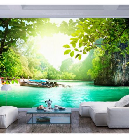 Fotomurale Adesivo Con Le Barche Nel Lago Arredalacasa