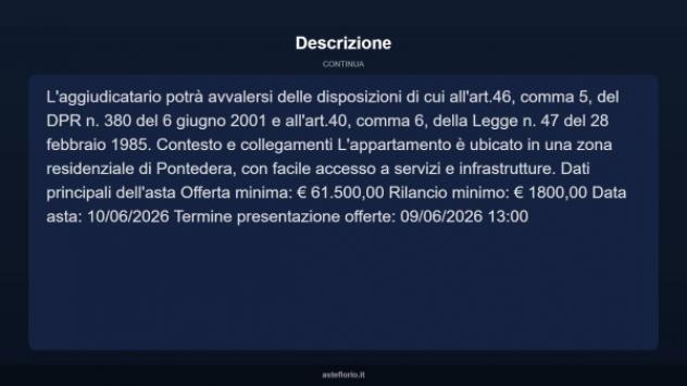 Immobile in asta di 81 m² in vendita a Pontedera - Foto 10