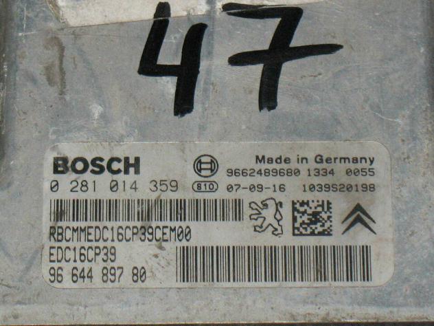 0281014359 ECU CITROEN PEUGEOT EDC16CP39 2.2 0281014359 9664489780 - Foto 2