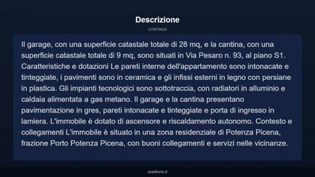 Immobile in asta di 111 m² con più di 5 locali e box auto in vendita a Potenza Picena - Foto 4