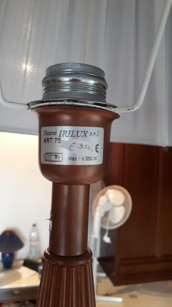 lampada da terra in Stile, blu bordato oro,