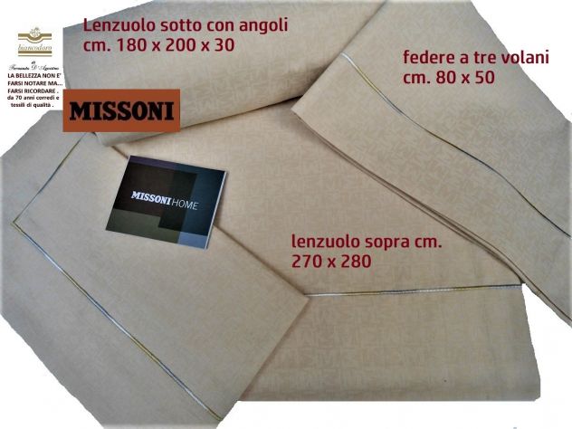 Missoni ; completo lenzuola + copriletto quilt trapuntato - Foto 6