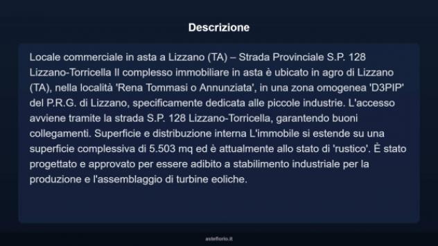 Immobile in asta di 5503 m² in vendita a Lizzano - Foto 5