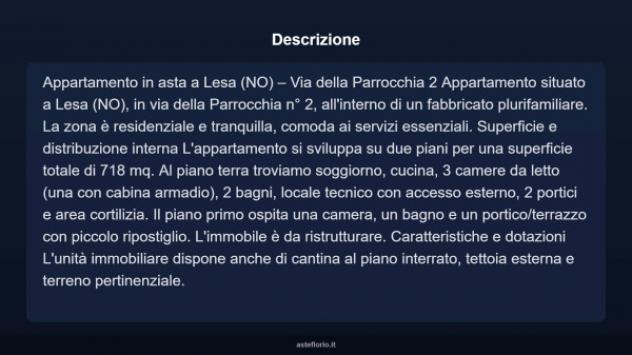 Immobile in asta di 195 m² con più di 5 locali in vendita a Lesa - Foto 3
