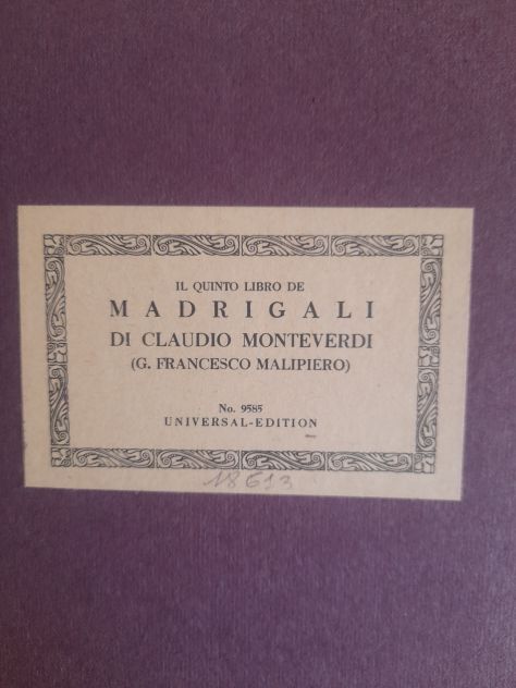 MONTEVERDI - Madrigali a 5 voci - Foto 3