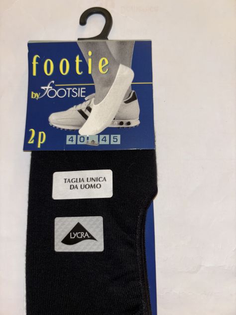 1CONFEZIONE DA 2 PAIA DI CALZE NUOVE FANTASMINI INVISIBILI NERO IN COTONE n40-45 - Foto 3