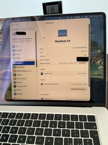 MacBook Air 15” M3 8GB 256GB - appena comprato nuovo-3 anni garanzia. Trattabile - Foto 2